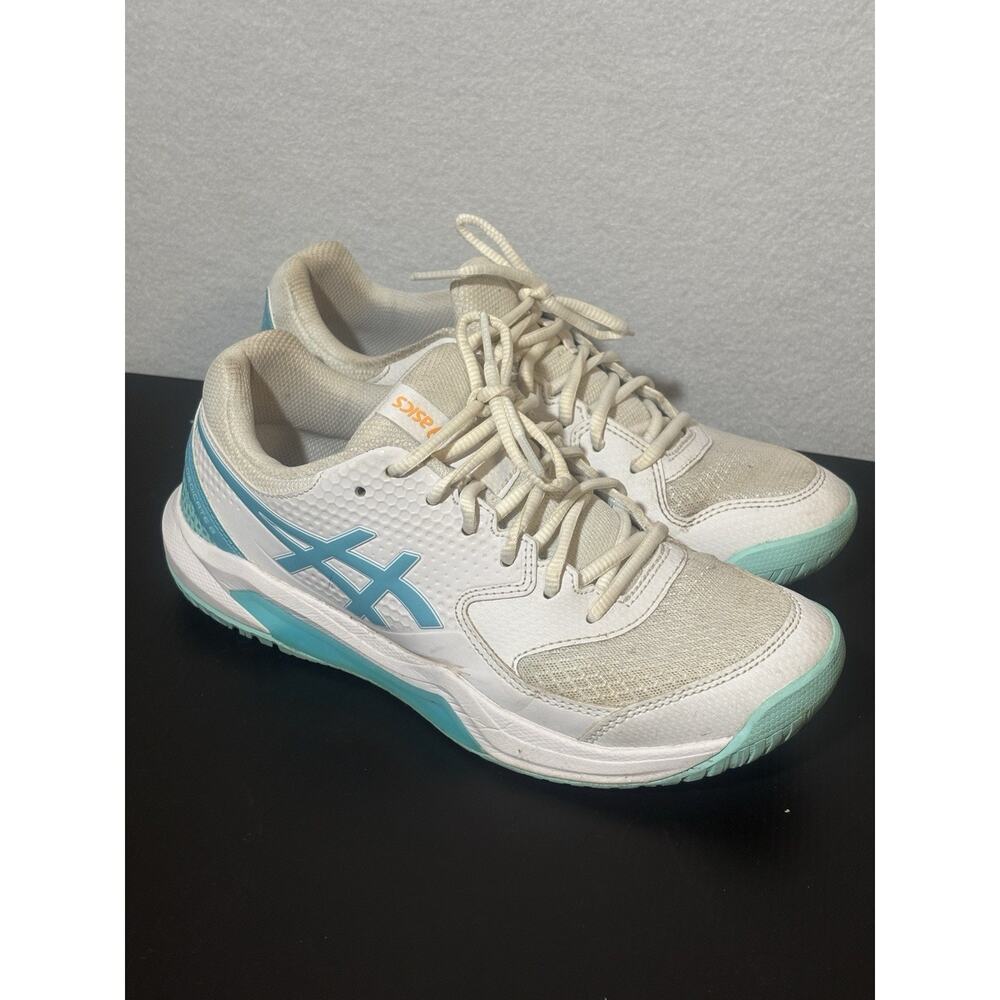 ASICS Women’s Gel-Dedicate 8 Size 8.5 Wht & Blu